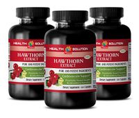 antioxidant and Immunity - Hawthorn Berry 665MG - Pure and Potent Ingredients - Cardiovascular Support - Hawthorn Extract - 3 Bottles (360 Capsules)