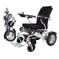 PexFix Foldable Electric Wheelchair Power Compact Mobility Aid Wheel Chair, Lightweight Folding Carry Motorized Wheelchair, Powerful Dual Motor Wheelchair
