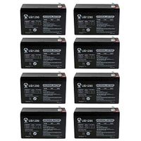 Universal Power Group 12V 9AH Sealed Lead Acid Deep Cycle Battery AGM 1 Year Warranty - 8 Pack