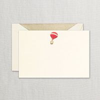 Crane & Co. Hand Engraved Hot Air Balloon Correspondence Card with Lined Envelopes- Pack of 20 Cards