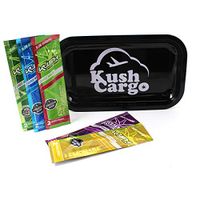 Kush Hemp Wraps All Natural Variety 5 Pack with Rolling Tray (KC Plane Tray)