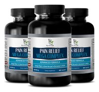 Pain aid - Pain Relief MEGA Complex 610MG - antioxidant acai Supplement - 3 Bottles (180 Capsules)