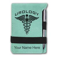 Mini Notepad, Urology, Personalized Engraving Included (Teal)