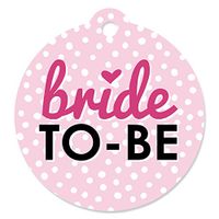 Bride-to-Be - Bridal Shower & Classy Bachelorette Party Favor Gift Tags (Set of 20)