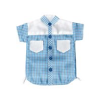 Baby Clothes Outfit Favor Bags for Baby Shower (12-Pack) (5 1/4" x 5 1/2", White/Blue Baby Boy Shirt)
