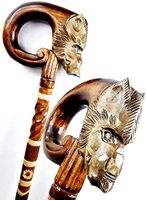 oleksandr.victory Cane Walking Stick Wooden Stick Handmade Men's Accesories (2 inch, 2 Pieces Rubber Tips)