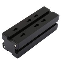 Machine Bed Short Dock, Aluminum Alloy Black Short Machine Bed Short Dock with12 Holes