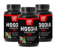 Premium Hoodia Gordonii Drops - Pure Hoodia Gordonii Extract 2000mg - Hoodia Gordonii Highly Effective Appetite Suppressing (3 Bottles 180 Capsules)