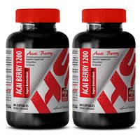 Best antioxidant - ACAI Berry 1200 MG - Super ANTIOXIDANT - acai Diet Vitamins - 2 Bottles (120 Capsules)
