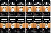 12-Pack Duracell 2016 Batteries 3.0 Volt Lithium Coin Button