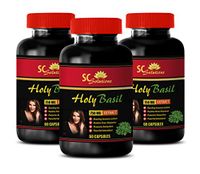 Anti inflammatory Diet Plan - HOLY Basil 750 MG Extract - Wellness and Fitness - 3 Bottles (180 Capsules)