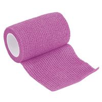 MINQISU Cohesive Bandage Tapes Elastic Self Adherent Vet Wrap Bulk Sports Bandages for Outdoor Military Hunting Size 10cm x 5m (Pink)