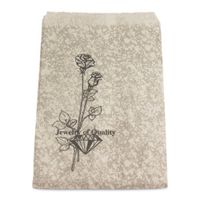 1000pk Flower Design Silver 6 x 9"H Paper Gift Bags Jewelry Packaging Displays