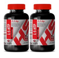 Serotonin Vitamins - L-5-HTP Natural Formula - Supports Mood and Energy - hydroxytryptophan - 2 Bottles (120 Capsules)