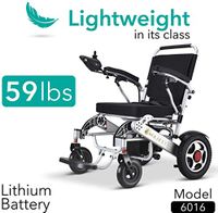 2020 Remote Ultra Lightweight Fold & Travel Electric Heavy Duty Mobility Power Wheelchair Scooter Travel Safe (Silver)