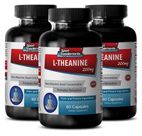 Theanine Tea - L Theanine 200mg - Possess immunologic Attributes (3 Bottles - 180 Capsules)