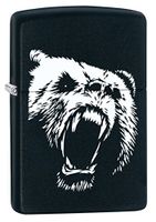 Zippo Lighter: Grizzly Bear - Black Matte 78276