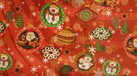 Gift Wrapping Paper - Merry Christmas Snow Man and Ornament