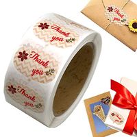 Thank You Stickers,600pcs Adhesive Label Stickers,Roll Round Sticker, Decorative Sealing Labels Coated Paper Adhesive Stickers for Weddings Birthday Business Christmas Gifts Boutique Bags Merchandise