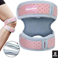 Maxdee 2 Pack Patella Knee Strap, Knee Pain Relief with 3D Silicone Adjustable Knee Band, Knee Brace Stabilizer for Men & Women for Running,Hiking,Weightlifting, Basketball,Riding,Volleyball & Squats