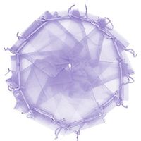 Wuligirl 100pcs Sheer Organza Bag 5 x 7 Inch Lavender Drawstring Transparent Jewelry Pouches Lipstick Baby Shower Party Wedding Holidays Favor Candy Bags(Lilac 5x7'')