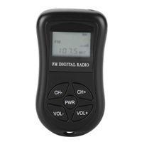 Digital Radio with Earphones,VBESTLIFE Portable FM Radio with LCD Display,Low Power MP3 Player Radio