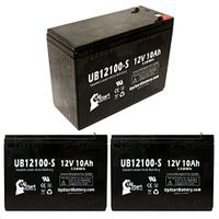 3 Pack Replacement for Lashout 24 Volt 400 Watt Electric Scooter Battery - Replacement UB12100-S Universal Sealed Lead Acid Battery (12V, 10Ah, 10000mAh, F2 Terminal, AGM, SLA)
