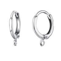 50pcs Top Quality Hypoallergenic Anti-Tarnish Round Earring Hooks Leverback Ear Wires Earwire 14mm Long Sterling Silver Plated Brass BF262