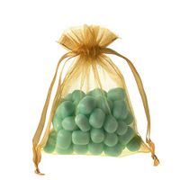 Sheer Organza Favor Pouch Bags, 12-Pack (4" x 5", Coral)
