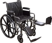 ProBasics Comfort Standard Wheelchair - Height Adjustable Seat - Flip Back Desk Arms - 300 Pound Weight Wapacity - Black - Elevating Leg Rest - 18" x 16" Seat