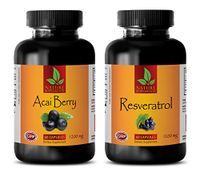 Metabolism and Energy Vitamins - ACAI Berry - RESVERATROL - Combo - resveratrol Grape Seed Extract - (2 Bottles Combo)