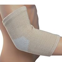 zinnorr 1 Pair Bamboo Charcoal Elbow Brace Support, Pain Therapy Compression Sleeve for Weightlifting Golf Tennis Sports (M)