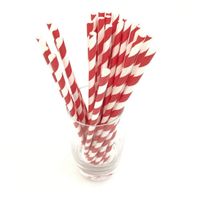 Wumedy 1 Pack Colorful Striped Disposable Plastic Drinking Straws Straws