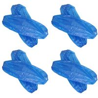 Healifty 200pcs Plastic Arm Sleeves Disposable Arm Covers Waterproof Oversleeves with Elastic End for Arm Protection