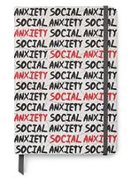 Social Anxiety - PU Leather A5 Bullet Dotted Journal Notebook - Mental Health Awareness