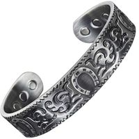 Holistic Magnets® Copper Magnetic Bracelets Men Women Arthritis Bracelet (Tarnish-Free) Healing Bracelets for Pain Relief (HSP)-Lucky Horseshoe (M: Wrist 6.5-7.6 inch)