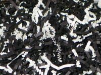 12oz Tuxedo Black White Gift Basket Shred Crinkle Paper Filler Bedding