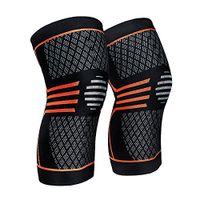 ZetHot Knee Compression Sleeve Support Brace（Pair） Knee Brace for Running, Jogging, Sports, Joint Pain Relief, Arthritis and Injury Recovery