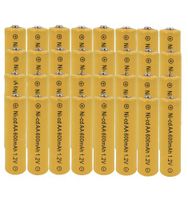 32 Piece Yellow Color AA NiCd 600mAh 1.2V Rechargeable Battery