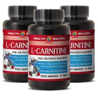 Metabolism Enhancer - Natural L-CARNITINE 500MG - Carnipure Powder - 3 Bottle (90 Tablets)