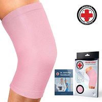 Doctor Developed Knee Brace/Knee Support/Knee Compression Sleeve [Single] & Doctor Written Handbook -Guaranteed Relief for Arthritis, Tendonitis, Injury, (Black/Pink) (Pink, 5XL)