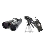 Celestron SkyMaster 25X100 Astro Binoculars with Deluxe Carrying case and Celestron 81035 Basic Smartphone Adapter 1.25" Capture Your Discoveries, Black