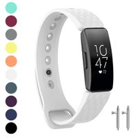 Watbro Compatible with Fitbit Inspire HR Bands/Fitbit Inspire Band, Adjustable Soft Silicone Waterproof Inspire Straps for Women Men Sports Replacement Wristband for Inspire/Inspire HR Fitness Tracker