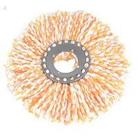 Baost Durable Round Shape Replacement Mop Micro Head Refill Universal for 360°Spin Magic Mop Floor Cloth Mop Head (Orange)