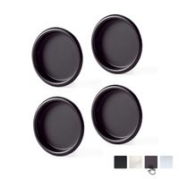 Closet Door Finger Pull 2-1/8", Easy Snap in Installation, Oil Rubbed Bronze,Fits a 5/16"Depth x 2-1/8" Diameter Opening Hole,4 Pack
