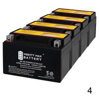 Mighty Max Battery YTX7A-BS Battery Replacement for SYM Symply 50 4T 2007-2008 - 4 Pack Brand Product