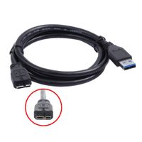Guy-Tech USB 3.0 Data Cable Cord for WD My Passport Portable Hard Drive 4TB WDBYFT0040BBK, 2.3Feet