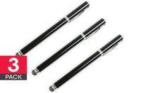PRO Alcatel OneTouch Scribe HD Custom High Sensitivity Touch Stylus + Writing Pen with Ink! [3 Pack-Black]