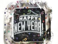 Happy New Year Square Plates (Set of 8) Square
