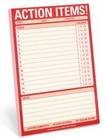 Knock Knock Action Items! Pad, To Do List Note Pad, 6 x 9-inches